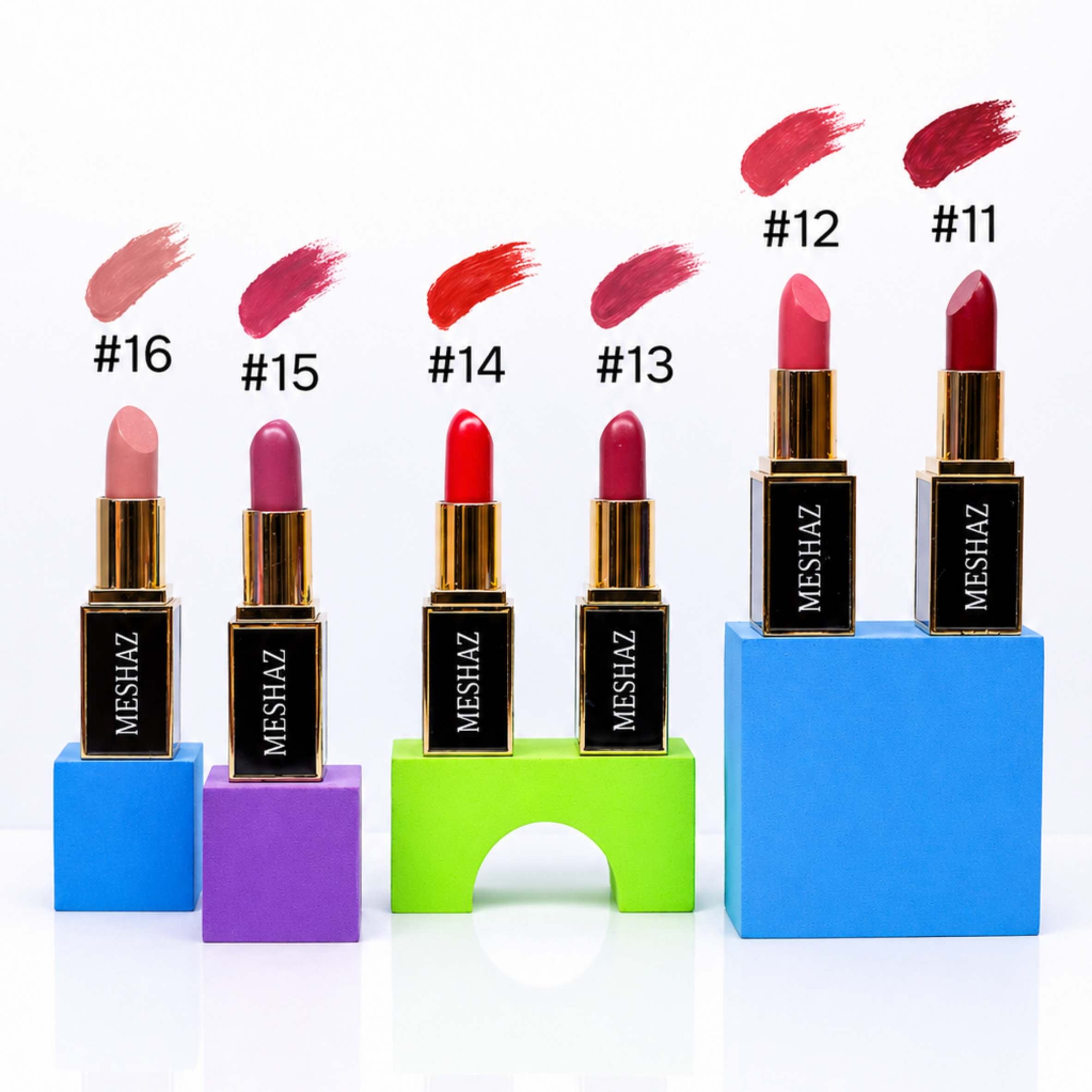 MESHAZ Premium Lipstick Collection – Long Lasting Matte & Gloss Shades (24 Colors)
