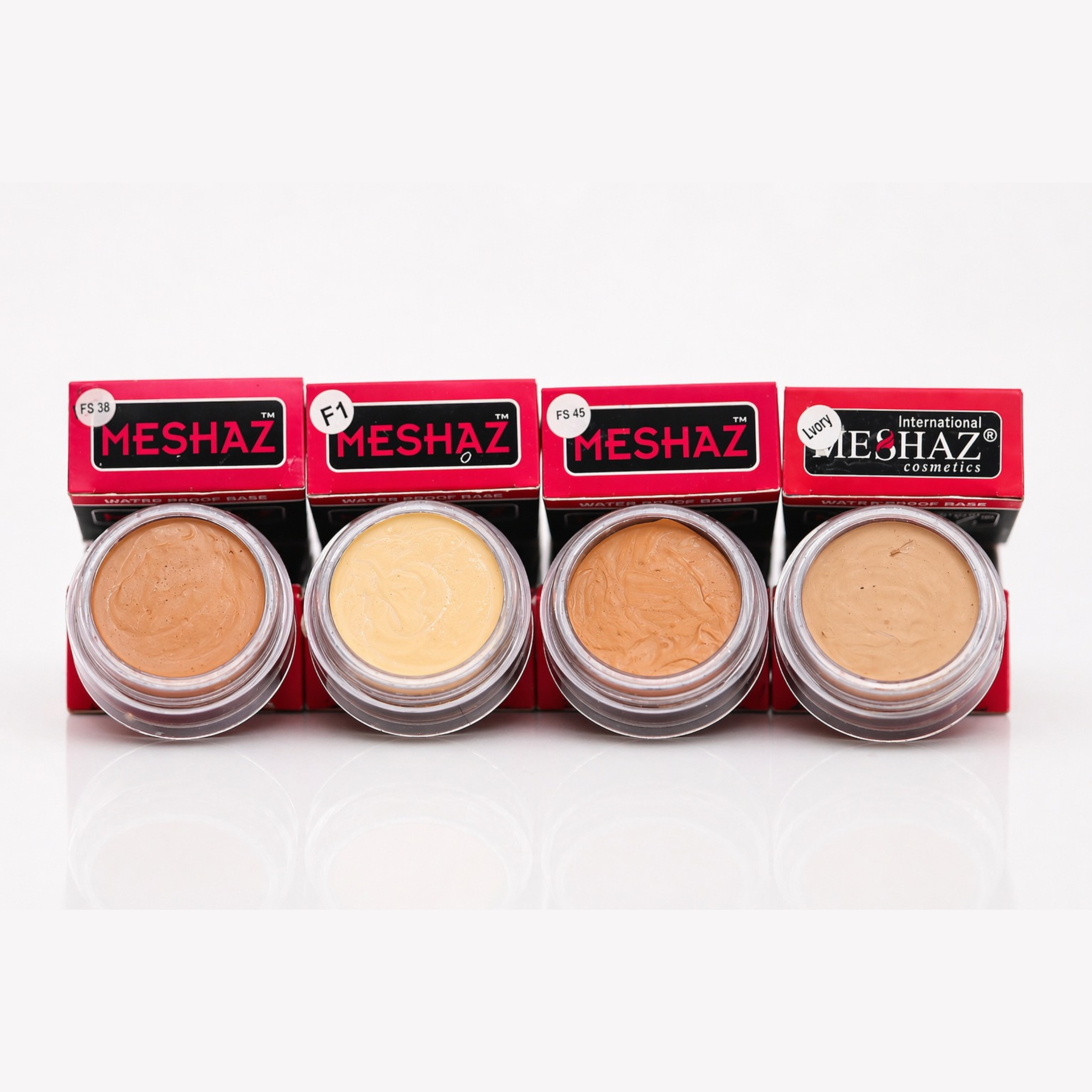 Meshaz Cream Foundation – Full Coverage Waterproof Base (4 Shades)