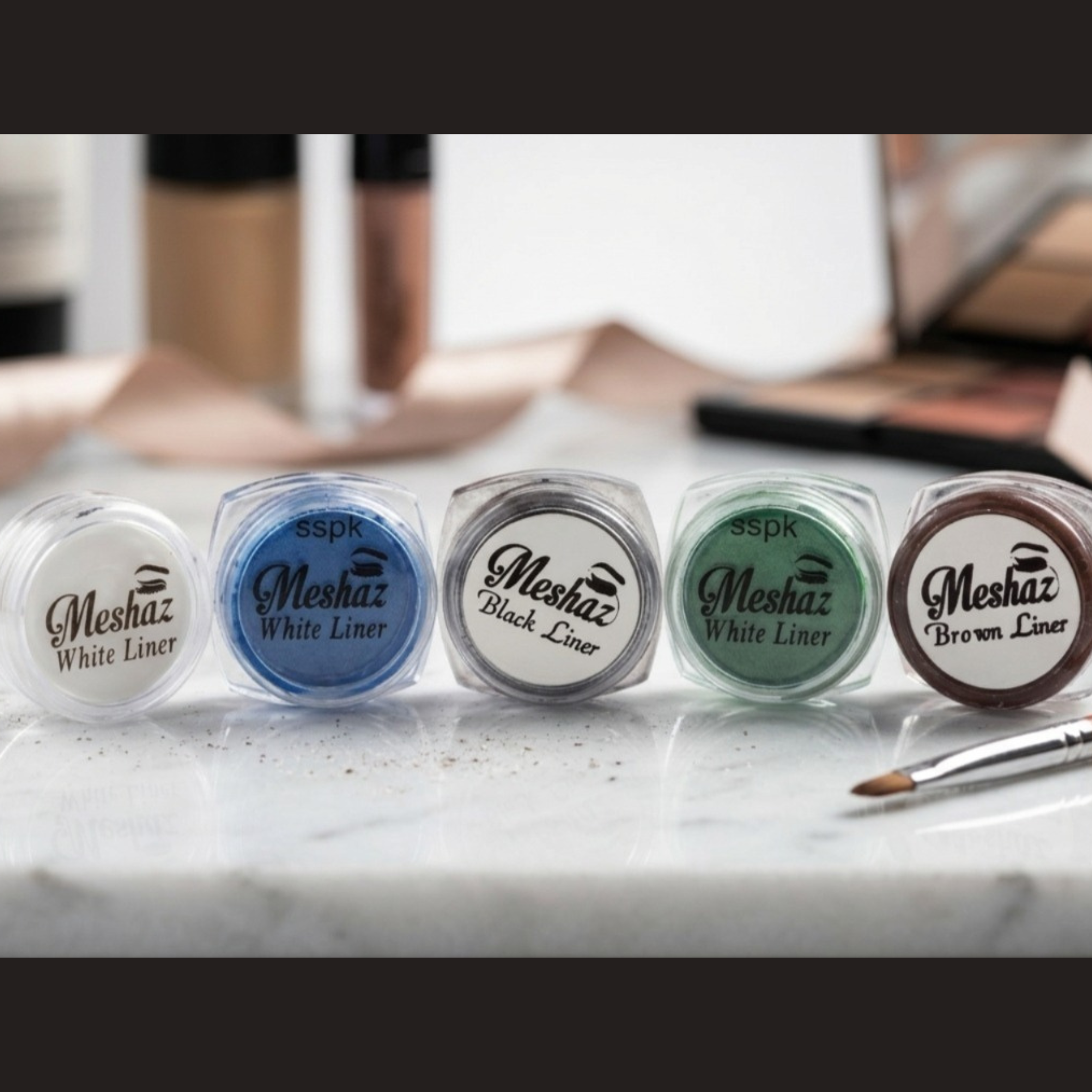 Meshaz Gel Eyeliner – Multi Shade Long Lasting Liner Pots