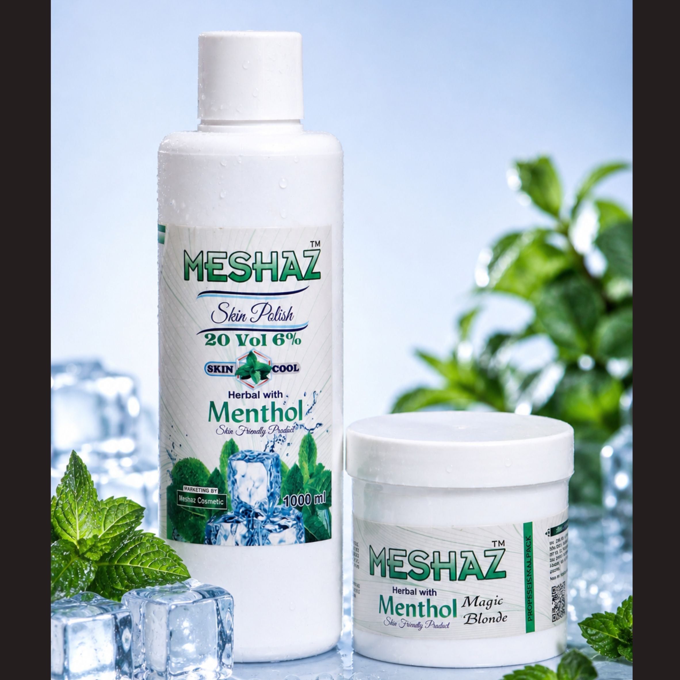 Meshaz Menthol Skin Polish 20 Vol 6% – Cooling Herbal Glow Formula