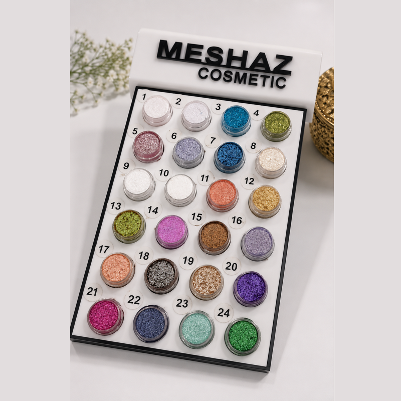 Meshaz 3D Glitter Eyeshadow Collection 24 Vibrant Shades
