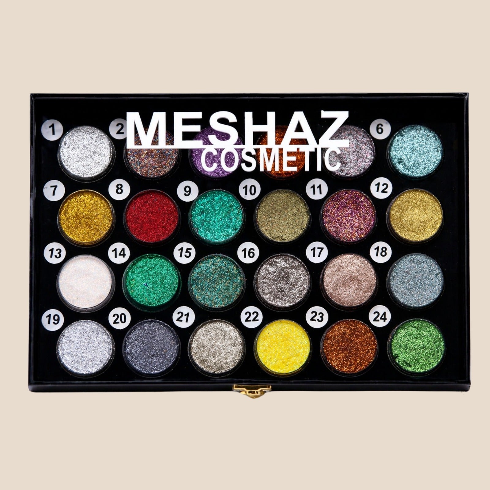 Luxury 24-Color Glitter Eyeshadow Palette – Shimmer & Sparkle Makeup Set